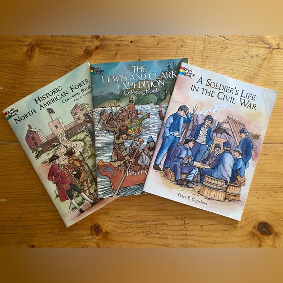 Dover Other - Vintage Dover Historic Coloring Book Set
